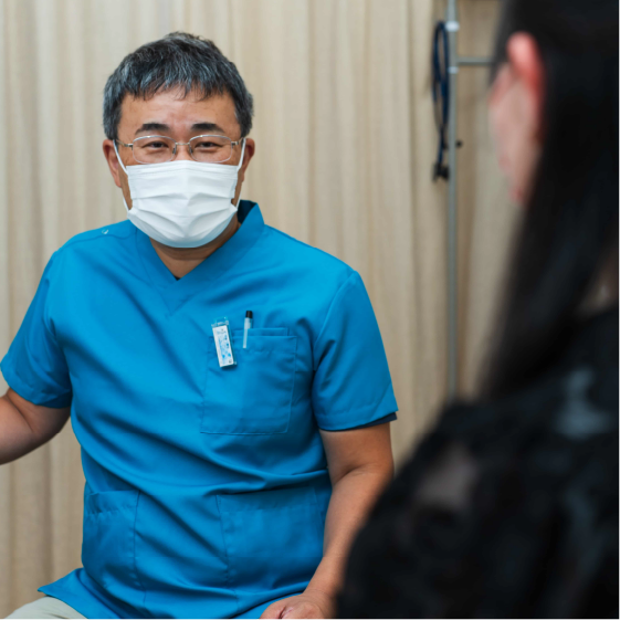 なかじまクリニック ご利用の流れ：医師の診察を受けます。